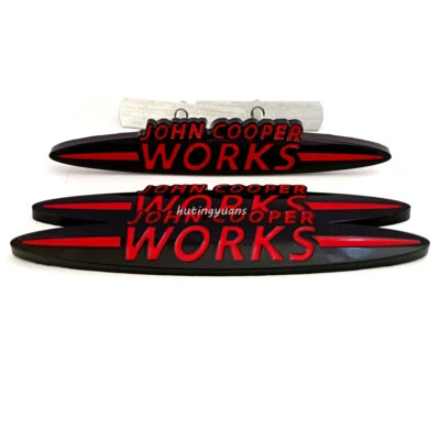 3x 5.3"" NEGRO ROJO JOHN COOPER WORKS Rejilla Insignia Emblema Pegatinas para MINI JCW Foto 1 de 4