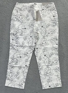 Chicos So Slimming Brigitte Slim Leg Floral Print Jeggings Womens Size 12 NEW - Picture 1 of 10