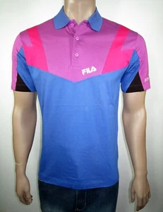 Camisa polo tenis FILA US Open 1993 mediana vintage nueva con etiquetas Seinfeld Kramer años 90 - Imagen 1 de 6