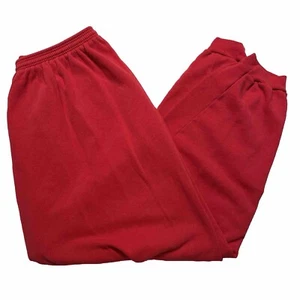 Vintage 90s Hanes Sweatpants Women’s Size XL Red Baggy Oversized Sportswear 80s - Picture 1 of 8