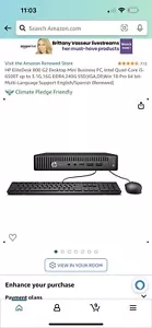 HP EliteDesk 800 G3 Mini i5 6500T 16GB RAM 240GB SSD 2.50GHZ Windows 10 Pro - Picture 1 of 3