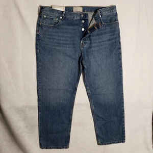 NEW Everlane The Relaxed Straight Jeans Womens 33 High Rise Button Fly 40X27 - Picture 1 of 12