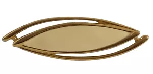 Vintage Monet Gold-Tone Leaf-Shaped Brooch Pin With Openwork Design & Smooth Fin - Picture 1 of 5