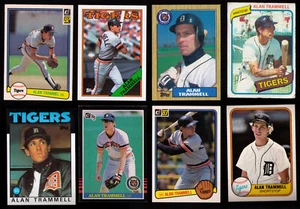 Alan Trammell Detroit Tigers Hall of Fame 8 DIFF Topps Fleer Donruss FREE SHIP! - Picture 1 of 2