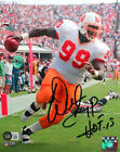 Warren Sapp Autographed Tampa Bay 8x10 Running HM Photo W/ HOF- Beckett W* Black