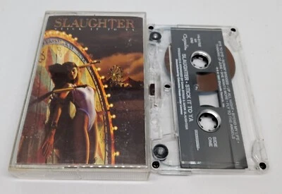 Slaughter Stick It To Ya Cassette Chrysalis CRC Club Ed 1990 F4 21702 Hair Metal - Image 1 of 4