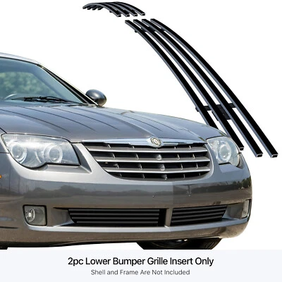 Parachoques trasero negro de acero inoxidable para Chrysler Crossfire 2004-2008 Foto 1 de 4