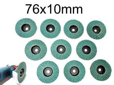 WELLERWERKZEUGE Profi Fächerscheiben 76x10mm für mini Akku Winkelschleifer Bosch GWS 10,8V 12V