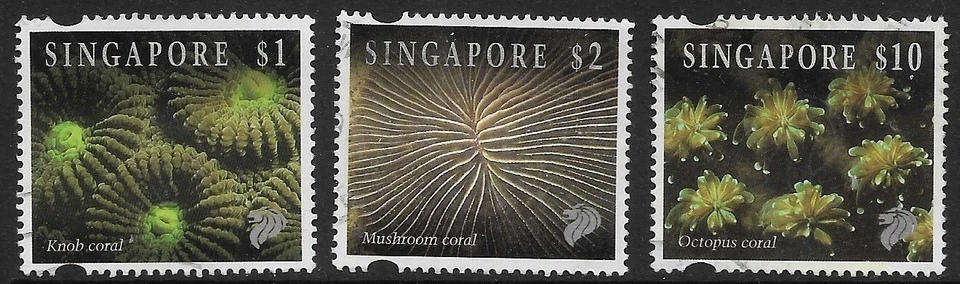 Singapore, Reef Life Series 1,  $1, $2 and $10 SG743/53, Used - Image 1 of 1
