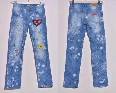 Jeans Niñas Desigual Azul Estampado Azul Pierna Recta Talla 13-14 Años Foto 1 de 4