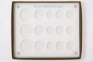 Capital Plastics Coin Holder for 1964 U.S. Proof & Mint Sets New Old Stock WHITE - Picture 1 of 3