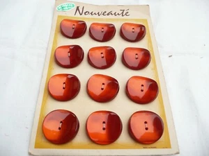 12 gros boutons anciens vintage en altuglas rouge - Imagen 1 de 4