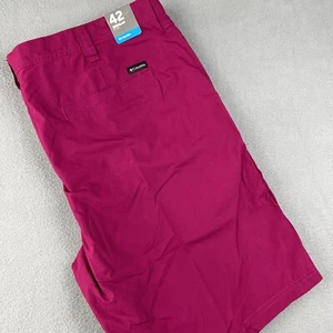 Columbia Shorts Mens 42 Red Onion Washed Out Classic Fit 10" Inseam Golf Wedding - Picture 1 of 7