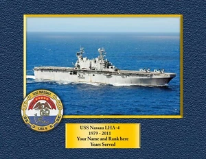 USS Nassau LHA 4 Custom Personalized Print of US Navy Ships Gift  - Picture 1 of 12