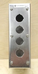 ALLEN BRADLEY Stainless Steel 4-Button Push Button Enclosure 800R-4HZ4 Ser. B - Picture 1 of 7