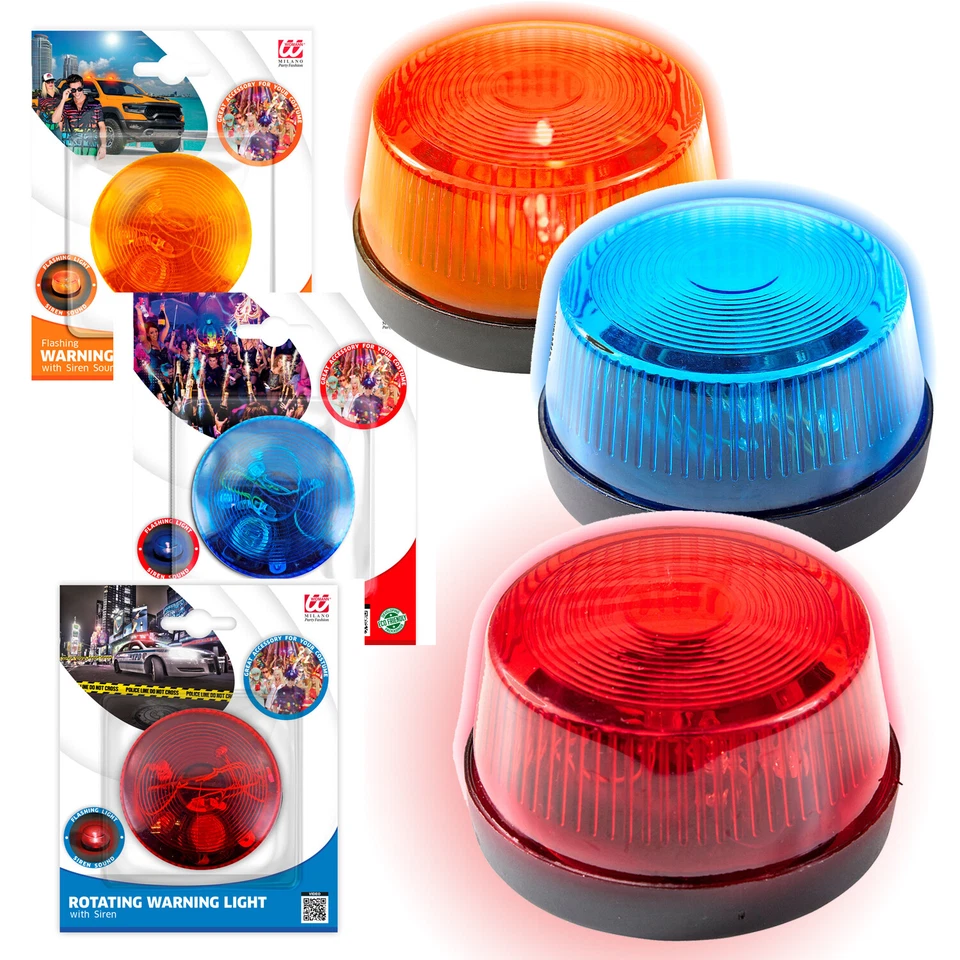 WARNLICHT mit SIRENE Blinklicht Blaulicht Rotlicht Polizei Warnlicht Partylicht - Bild 1 von 1