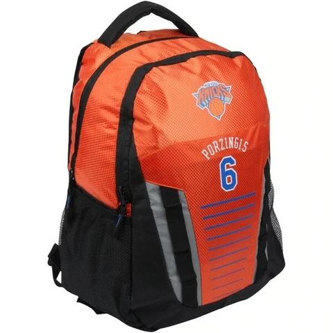 Kristaps Porzingis New York Knicks Player Franchise Backpack - Orange Cover