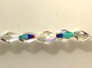 Swarovski Crystal 12x8m (144 pcs) Crystal AB #5203 (LARGE FP) - Picture 1 of 3