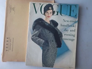 Vogue Magazine - October 1, 1956 New Coat Handbook - In Original Sleeve - Picture 1 of 2