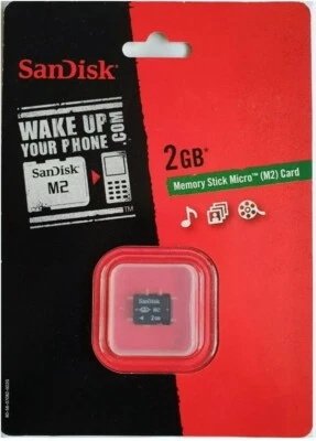 Genuine Sandisk 2Gb M2 Memory Stick Micro M2 for Sony PSP + phone (UK Stock) NEW - Image 1 of 4