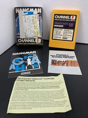 Fairchild Channel F Videocart 18 Hangman With Box, Instructions & Warranty Card - Image 1 of 4