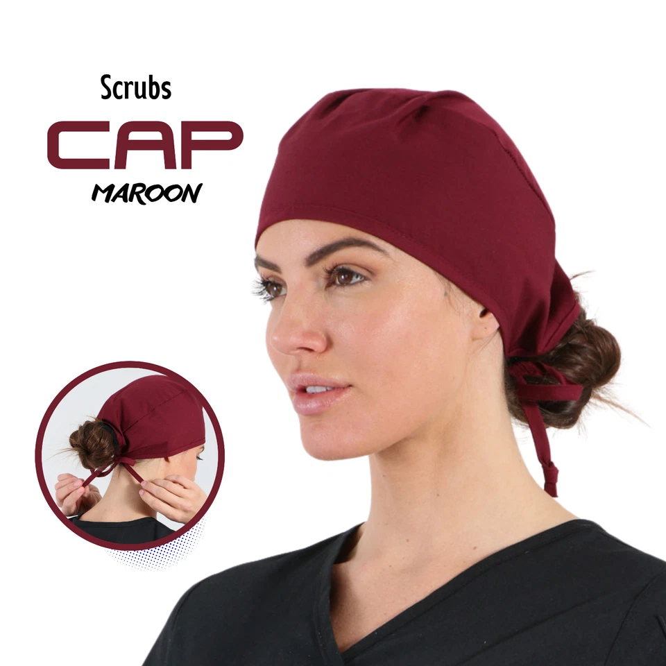 Surgical Scrub Cap Doctor Nurse Kitchen Saloon Cotton Hat Adjustable Ot Cap - Image 1 of 2
