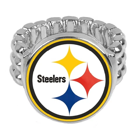 Pittsburgh Steelers Silver Mens Womens Football Ring Fits All Sizes Jewelry D2 Cover