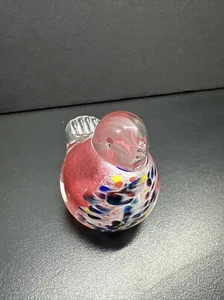 3" blown art glass Bird Multicolored Figurine Paperweight - Picture 1 of 6