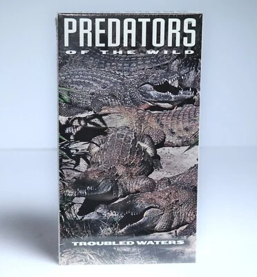 PREDATORS OF THE WILD-TROUBLED WATERS-VHS *SEALED* - Image 1 of 2