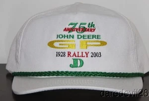 John Deere GP Rally 2003 75 aniversario blanco ajustable sombrero de promoción - Imagen 1 de 1
