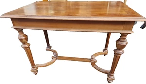 antik Säulen Tisch Gründerzeit Kulissentisch Esstisch um 1880 - Bild 1 von 13