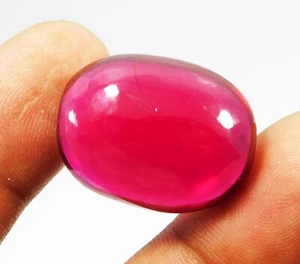 46.50 Ct Natural Mozambique Red Ruby Oval Cabochon Loose Gemstone Certified - Picture 1 of 6