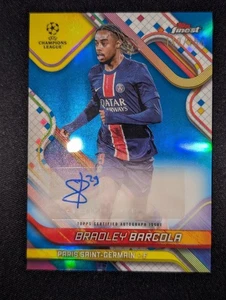 2024-25 Topps Chrome Bradley Barcola #BA-BB Blue Refractor Variation Auto /150 - Picture 1 of 2