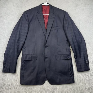 Brooks Brothers Blazer Herren 42 lang blau Nadelstreifen Wolle Anzug Jacke beschädigt USA - Bild 1 von 15