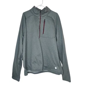 L.L. Bean Men's Mountain 1/2 Zip Fleece Lined Outdoor Pullover Heather Gray XXL - Picture 1 of 8