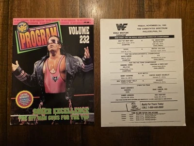 WWF Program #232 Bret "Hitman" Hart Philadelphia PA November 1995 - Image 1 of 4