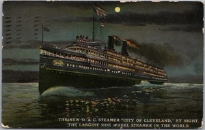 1911 Great Lakes Steamship Postcard "The New D&C Steamer CITY OF CLEVELAND" - Picture 1 of 2