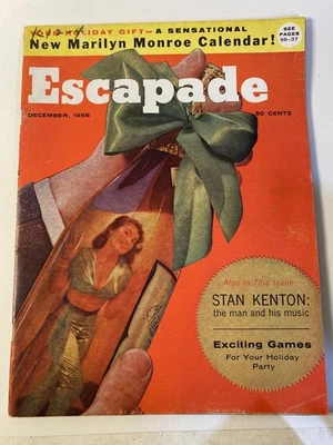 Escapade Magazine December 1956 Marilyn Monroe Pinup Calendar Stan Kenton No Lab Foto 1 de 4