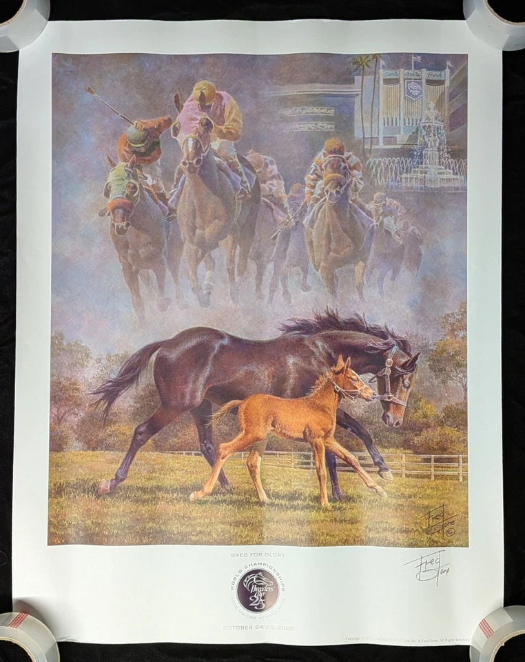 PÓSTER DE FRED STONE BREEDERS CUP 2008 'CRIADO PARA LA GLORIA', FIRMADO - CARIDAD Foto 1 de 1