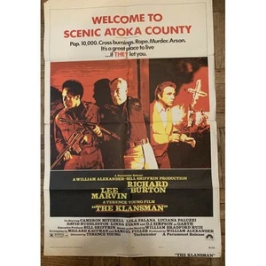 THE KLANSMAN 1974 ORIGINAL 27x41 MOVIE POSTER! O.J. SIMPSON w/GUN CRIME THRILLER - Picture 1 of 8