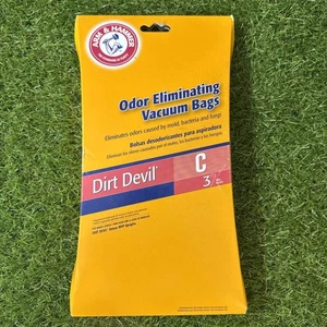 New Dirt Devil Type C Arm & Hammer Vacuum Bags 2 Only Deluxe Uprights - Picture 1 of 5
