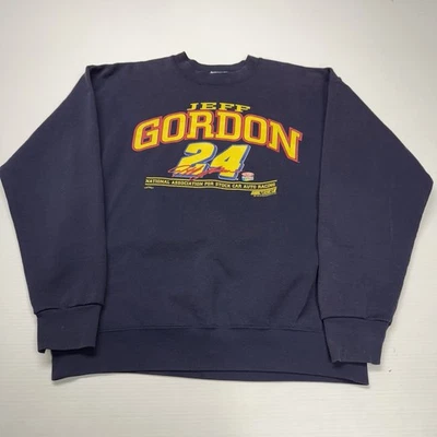 De Colección Nascar Para Hombres Cuello Redondo XL Azul Marino Jeff Gordon #24 Logotipo Spellout Carreras EE. UU. Persecución Foto 1 de 4