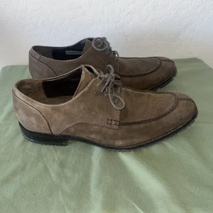 Cole Haan Air Oxford Shoes Mens 8 M Brown Suede Comfort Split Toe C11050 - Picture 1 of 6