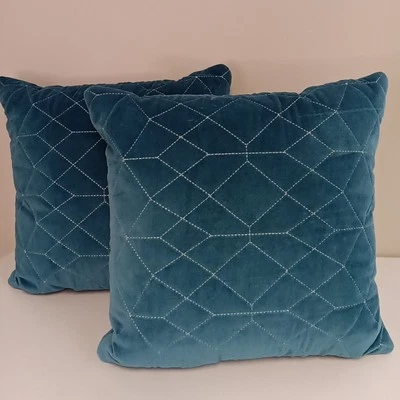 Threshold Decorative Toss Pillow 18in X 18in Blue Set Of Two - Image 1 of 4