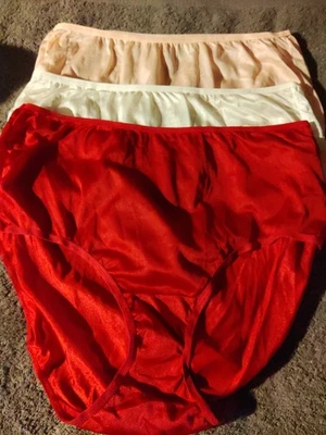 3 Pares Talla 10 Vintage Fruit of the Loom Bragas Calzoncillos Suave Sedoso Foto 1 de 4