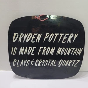 Letrero de exhibición publicitario vintage Dryden Pottery Arkansas - Imagen 1 de 8