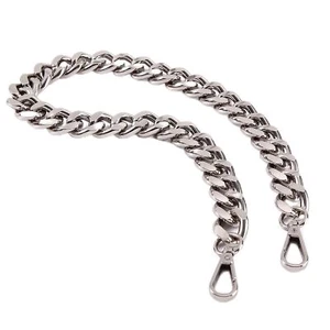 25 Inch Chunky Metal Purse Chain Strap Silver Replacement Shoulder Handle - Picture 1 of 7