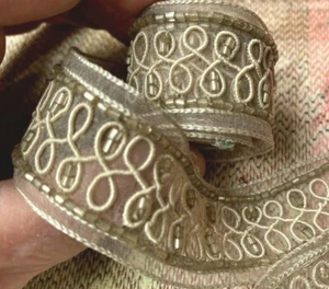 beaded trim hand sewn 1" soutache glass beads assorted lengths colors - Picture 1 of 23