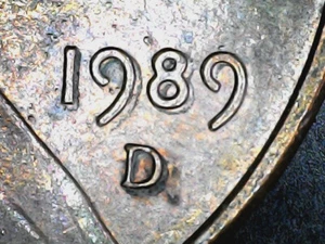 1989 D mint mark lincoln memorial penny with error DDO/DDR WIDE AM - Picture 1 of 3