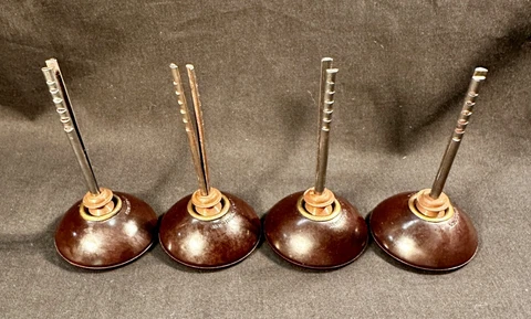 Lot of 4 Vintage Armstrong Cork Co Swivel Bakelite Table/Chair Feet Cover